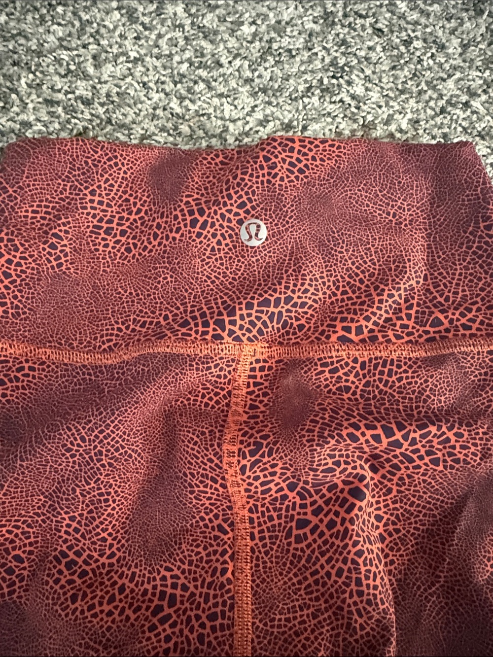 lululemon athletica Red Orange Printed Leggings